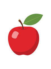 red apple vector illustration