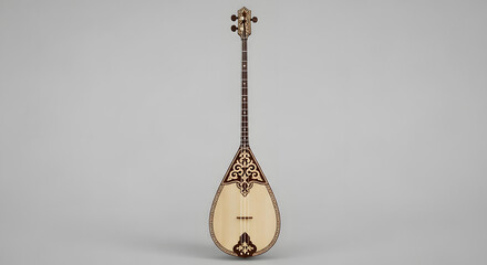 A beautifully crafted traditional Kazakh Dombra, a symbol of national heritage and artistic craftsmanship, presented to commemorate Kazakhstan's Independence Day