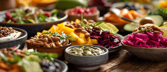 world vegan day Balanced diet. Organic food for healthy nutrition. Generative AI