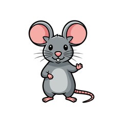 illustration of a mouse with a white background