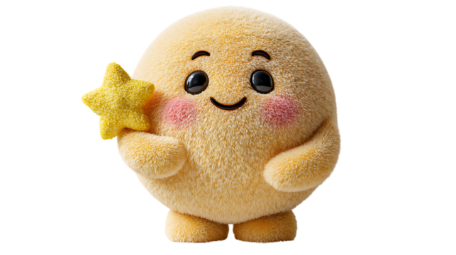 chubby and small fluffy emoji