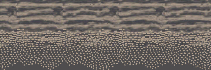 Fototapeta premium Abstract background featuring horizontal lines, small rectangles and dots in a layered composition