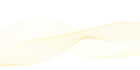 Abstract image of creative glittering gold wave curvy line design elements with minimal texture reflecting on isolated on black background