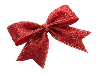 red bow isolated on white background 