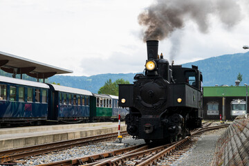 Naklejka premium Railway romance in green Styria
