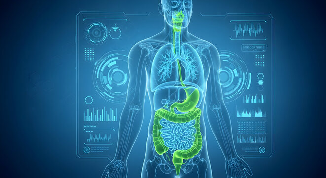 Analyzing Human Anatomy Digital Interface with Digestive System