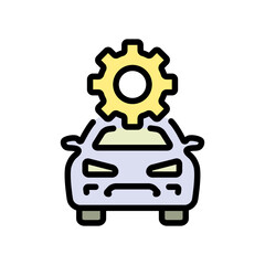 Auto service, car repair color icon. Spare Component, Replacement Part, Auto Spare, Car Part, Vehicle, shop maintenance symbol.