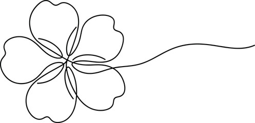 Flower One Line Drawing