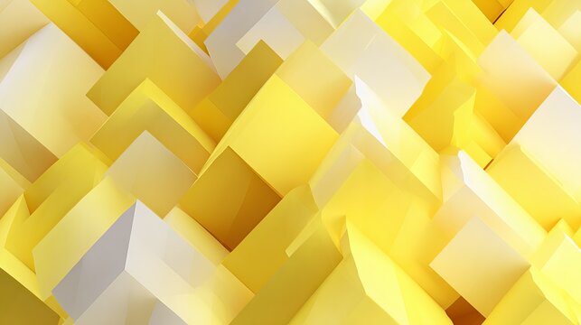 Modern abstract background with dynamic yellow and white geometric shapes, perfect for vibrant presentations and contemporary designs - Powered by Adobe