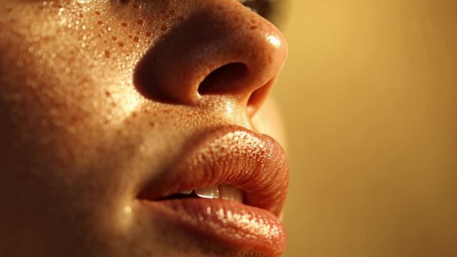 Intimate Portrait: Focus on Delicate Facial Features