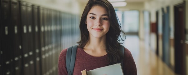Student standing in hallway.