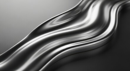 Abstract swirling metallic fabric with reflective surface