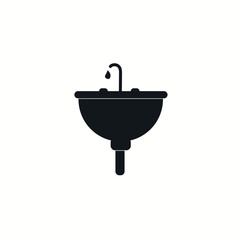 Sink icon vector, filled flat sign Vector