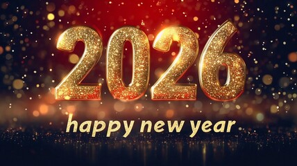 2026 New Year Decor, Festive Design Element (Suitable for New Year Cards, Decorative Scenarios, Visual Materials, etc.)