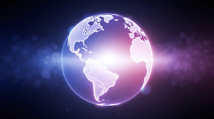 Digital Earth Hologram: Global Network and Data Exchange.