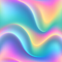 Pearlescent texture. Holographic foil . Iridescent, background. Neon rainbow gradient. Hologram effect. Sparkly silver metal texture. Soft backdrop for design prints. Metallic pattern. Vector