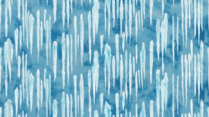 Seamless watercolor pattern with icicles