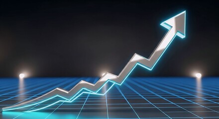 Dynamic Graphs Illustrating Market Increase in a Digital Environment