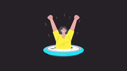 Celebrating Success 2D Motion Graphics Animation Alpha channel