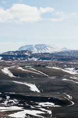 View from the Hverfjall crater of the surrounding area