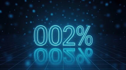 Unlock stunning growth with 002 percent increase displayed with bright futuristic design, perfect for dynamic digital marketing campaigns and presentations