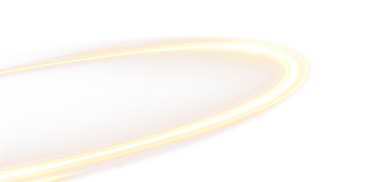 PNG Overlay of Gold Neon Swirl With Transparent Background