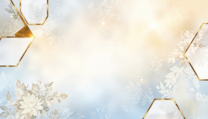 Elegant Floral Frame Background Luxury Wedding Invitation Design