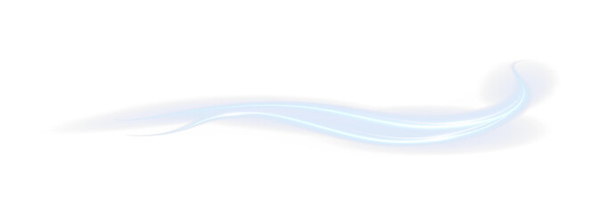 Dynamic Blue Light Wave PNG on Transparent Background