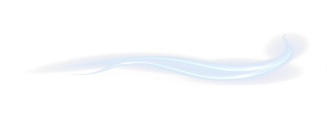 Dynamic Blue Light Wave PNG on Transparent Background