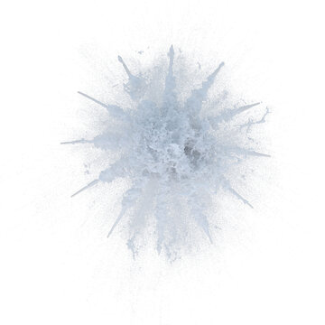 Fountain top view isolated transparent background 3d rendering PNG
