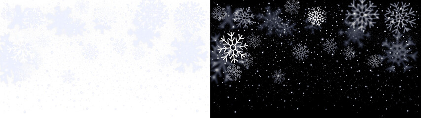 PNG Snowfall Overlay with Isolated White Snowflakes on transparent background