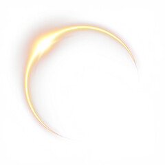 PNG Overlay of Radiant Gold Energy Arc on Transparent Background