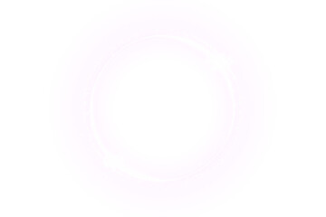 Pink Neon PNG Overlay with Sparkling Circular Effect on transparent background