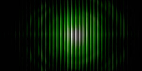 Vibrant green and black abstract vertical line glow background with soft white light center, modern dark gradient wallpaper design