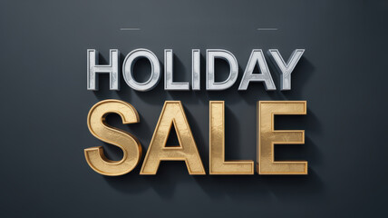 Announce your holiday discounts with this elegant silver and gold Holiday Sale promotion to attract customers and boost sales for your business now