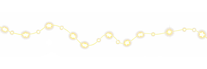 Gold Neon Lights PNG with Transparent Background for Overlay