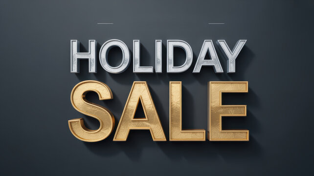 Announce your holiday discounts with this elegant silver and gold Holiday Sale promotion to attract customers and boost sales for your business now