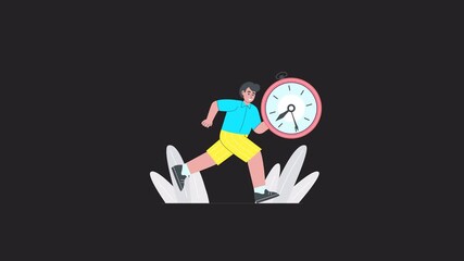 Running Out Of Time 2D Motion Graphics Animation Alpha channel