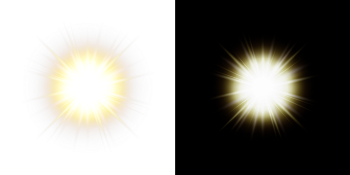 Dynamic PNG of Golden Sunburst Overlay with Transparent Background