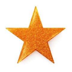 Obraz premium Orange star icon glitter symbol shape.