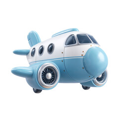 Cute cartoon airplane illustration pastel colors whimsical design on transparent background
