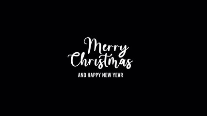 Merry Christmas Handwritten Animated Text video 4K