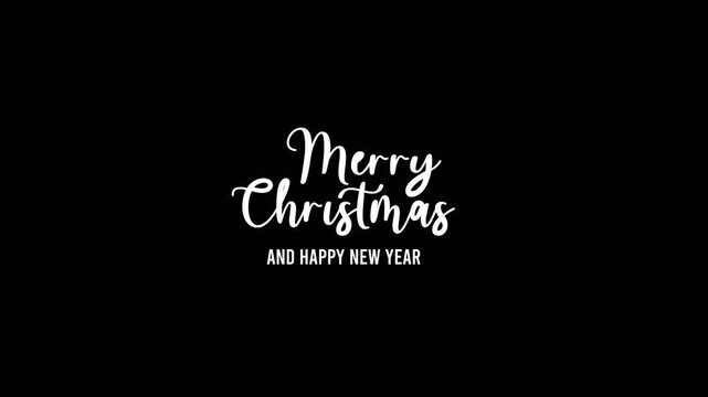 Merry Christmas Handwritten Animated Text video 4K