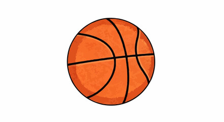 Obraz premium Basketball illustration isolated on, capturing the essence of sport, competition, and teamwork in a dynamic and visually appealing design