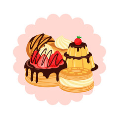 A delightful assortment of sweet pastries and desserts.