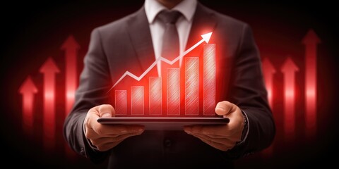 Business growth analysis corporate meeting room infographic presentation digital environment professional viewpoint data visualization trends