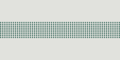 A horizontal band of evenly spaced green circles on a light gray background creating a patterned design