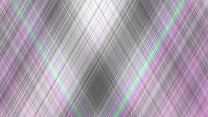 Diagonal plaid with soft rainbow hues pattern lines