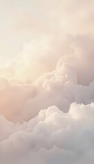 Soft Clouds at Sunset Dreamy Sky Background