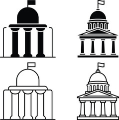 Government Building Icons Collection